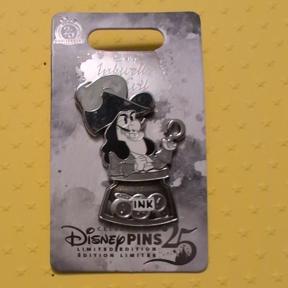 Disney Inkwells Of Evil - Captain Hook Limited Edition 4000 Pin